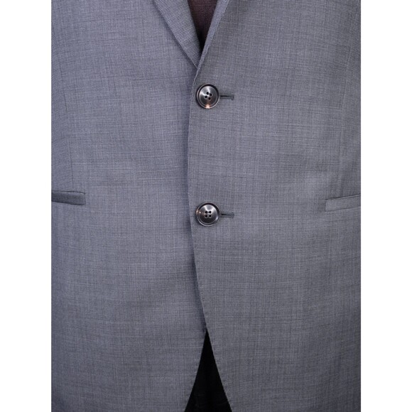 Sene Men's Sport Coat Jacket Blazer WOOL 2-Button Sz 38R Textured Gray SLIM EUC - Picture 3 of 13